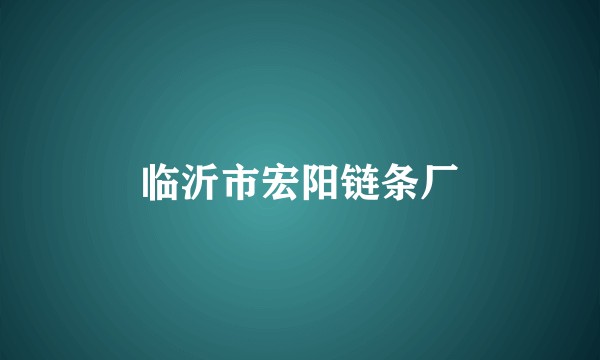 临沂市宏阳链条厂