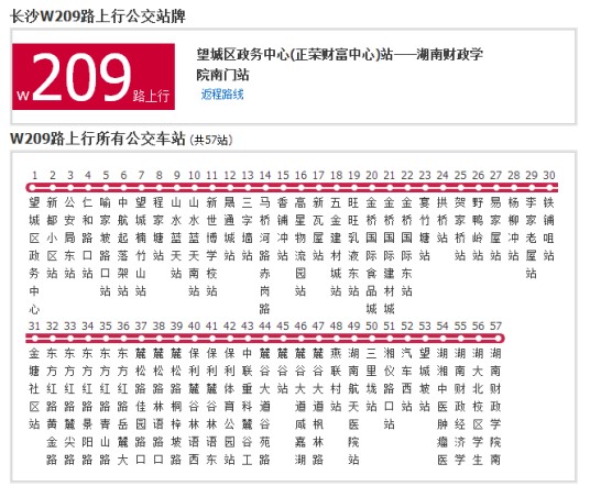 长沙公交W209路