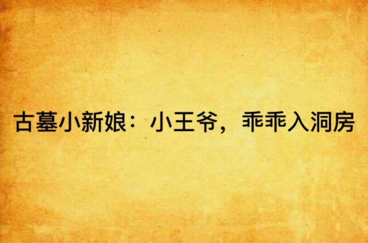 古墓小新娘:小王爷,乖乖入洞房