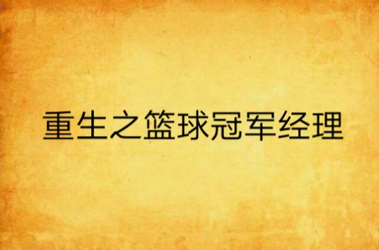 重生之篮球冠军经理