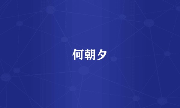 何朝夕