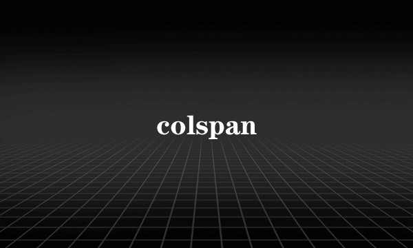 colspan
