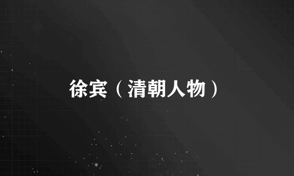 徐宾（清朝人物）