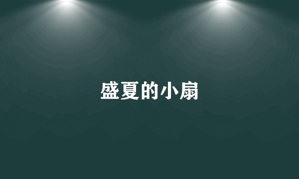 盛夏的小扇