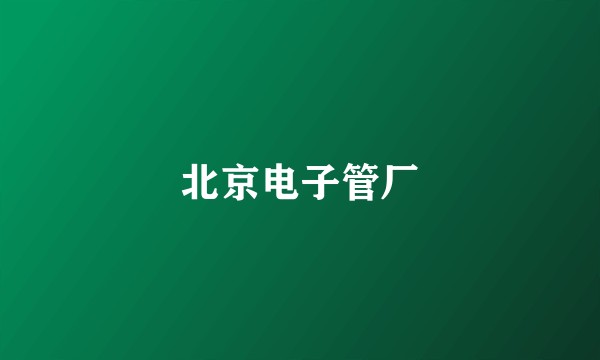 北京电子管厂