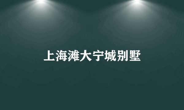 上海滩大宁城别墅