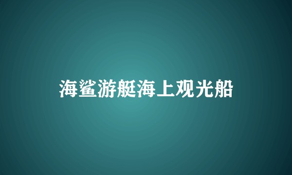 海鲨游艇海上观光船