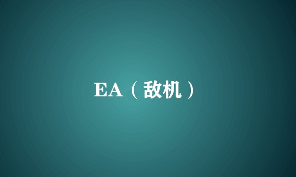 EA（敌机）