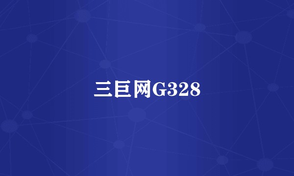 三巨网G328