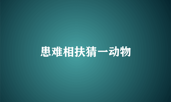 患难相扶猜一动物