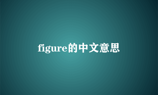 figure的中文意思