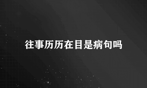 往事历历在目是病句吗