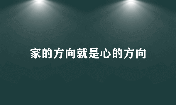 家的方向就是心的方向