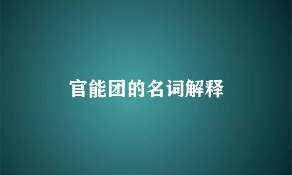 官能团的名词解释