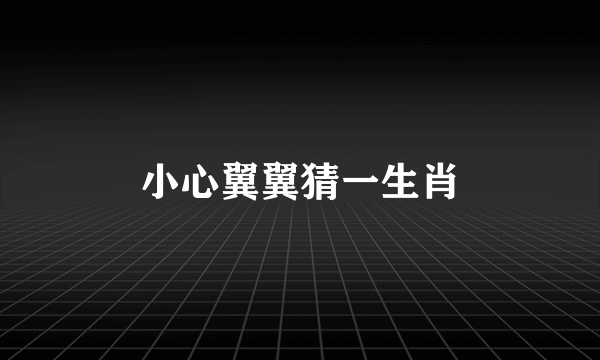 小心翼翼猜一生肖