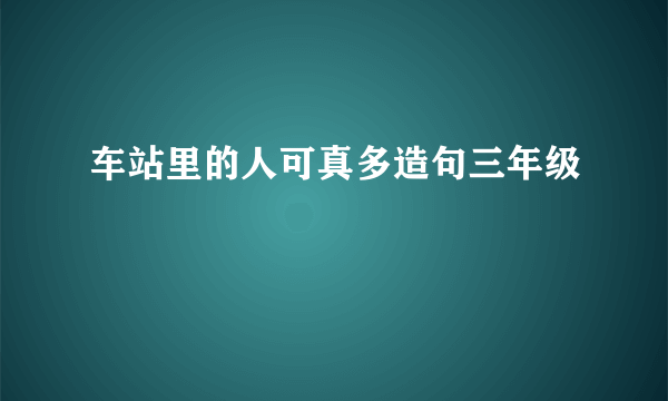 车站里的人可真多造句三年级