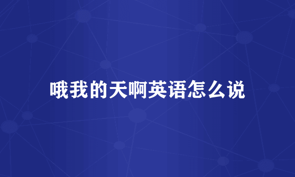 哦我的天啊英语怎么说