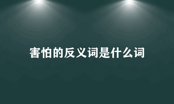 害怕的反义词是什么词