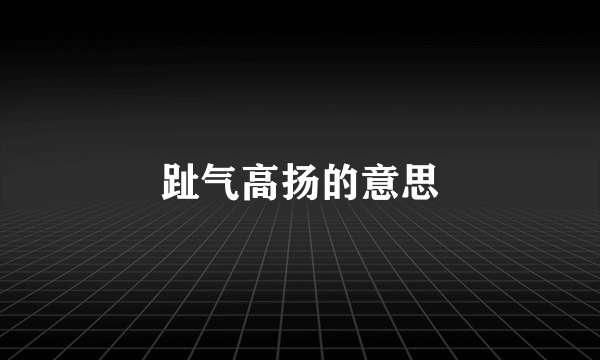 趾气高扬的意思