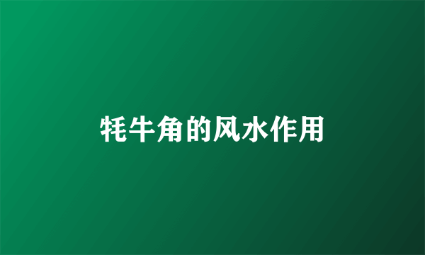 牦牛角的风水作用