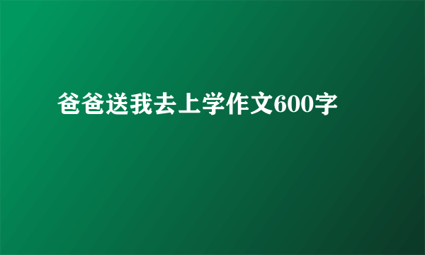 爸爸送我去上学作文600字