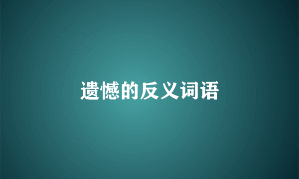 遗憾的反义词语