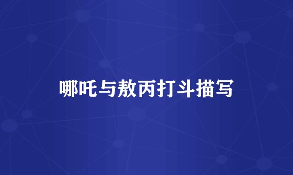 哪吒与敖丙打斗描写