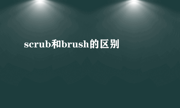 scrub和brush的区别