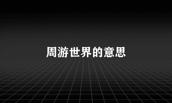 周游世界的意思