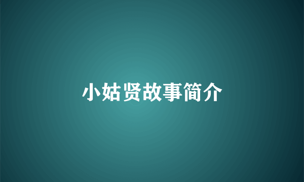 小姑贤故事简介
