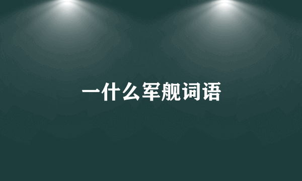 一什么军舰词语