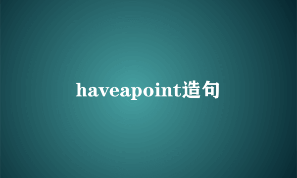 haveapoint造句