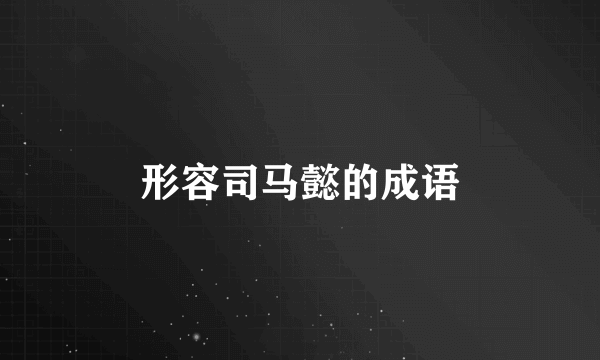 形容司马懿的成语