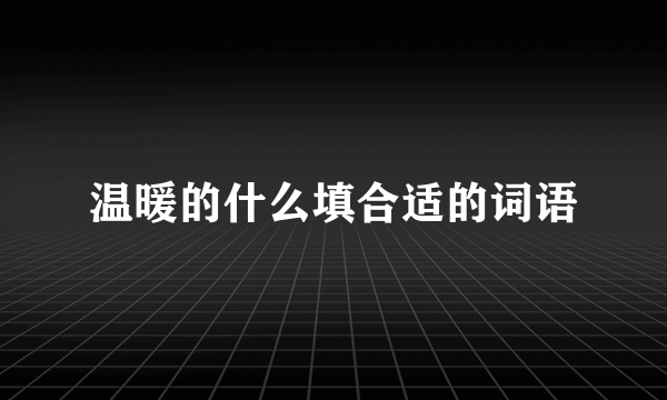 温暖的什么填合适的词语