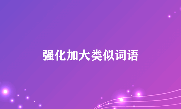 强化加大类似词语