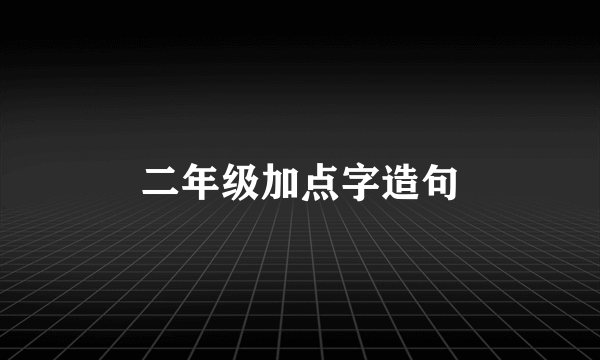 二年级加点字造句
