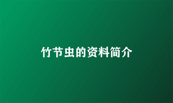 竹节虫的资料简介