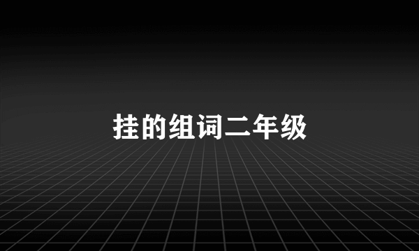 挂的组词二年级