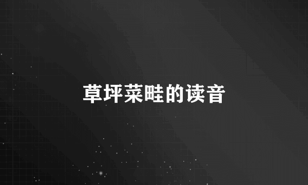 草坪菜畦的读音