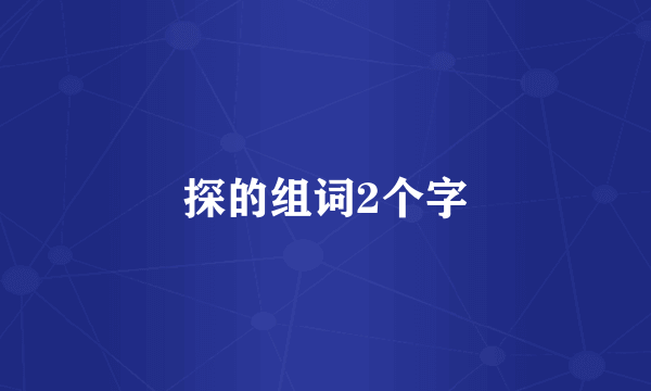 探的组词2个字