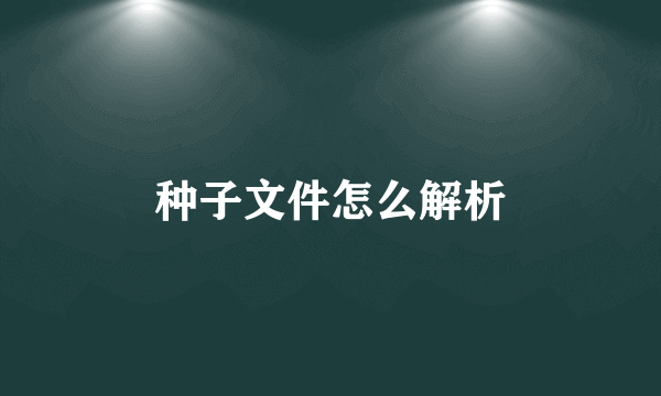 种子文件怎么解析