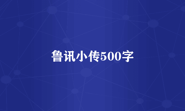 鲁讯小传500字