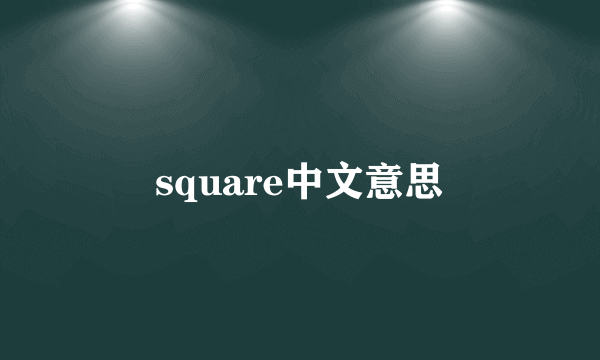 square中文意思