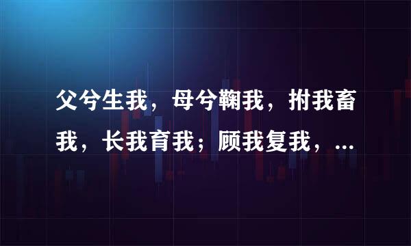 父兮生我，母兮鞠我，拊我畜我，长我育我；顾我复我，出入腹我，欲报之德，昊天罔极。翻译：