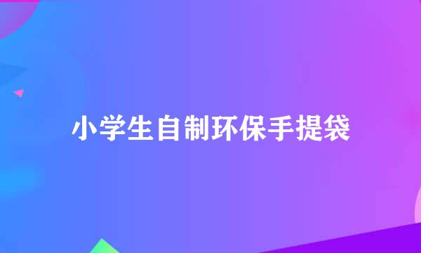 小学生自制环保手提袋