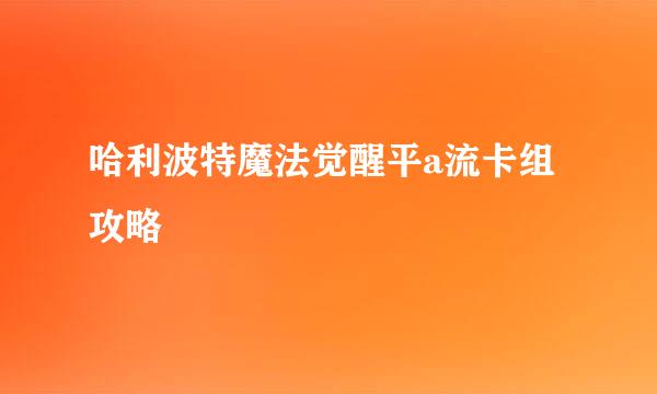 哈利波特魔法觉醒平a流卡组攻略