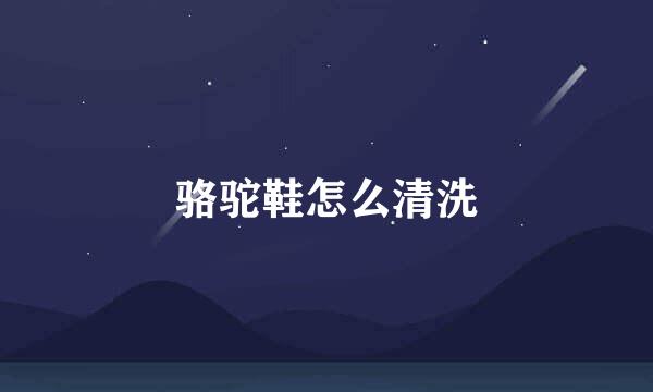 骆驼鞋怎么清洗