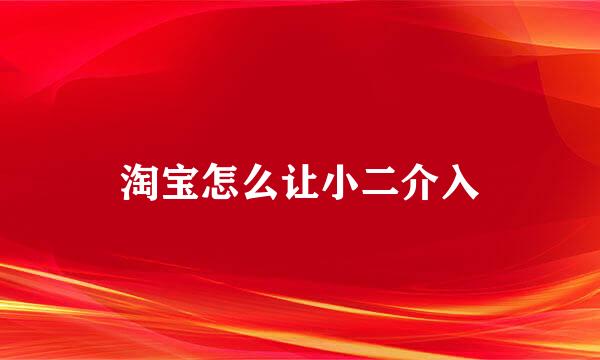 淘宝怎么让小二介入