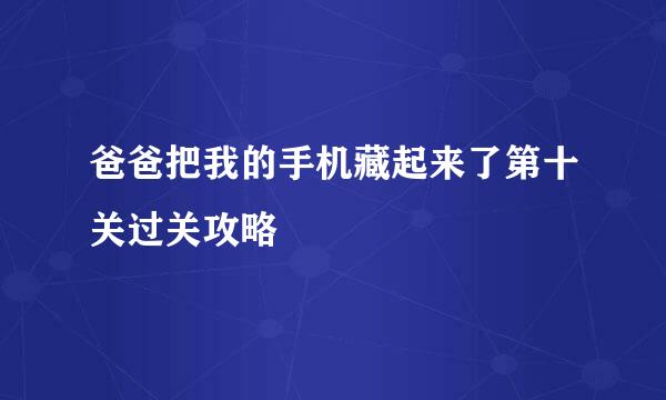 爸爸把我的手机藏起来了第十关过关攻略