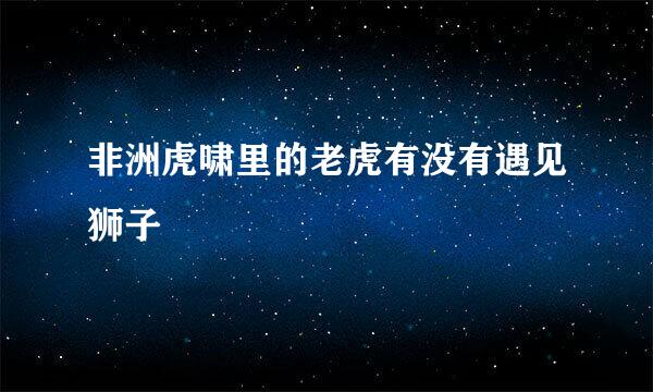 非洲虎啸里的老虎有没有遇见狮子